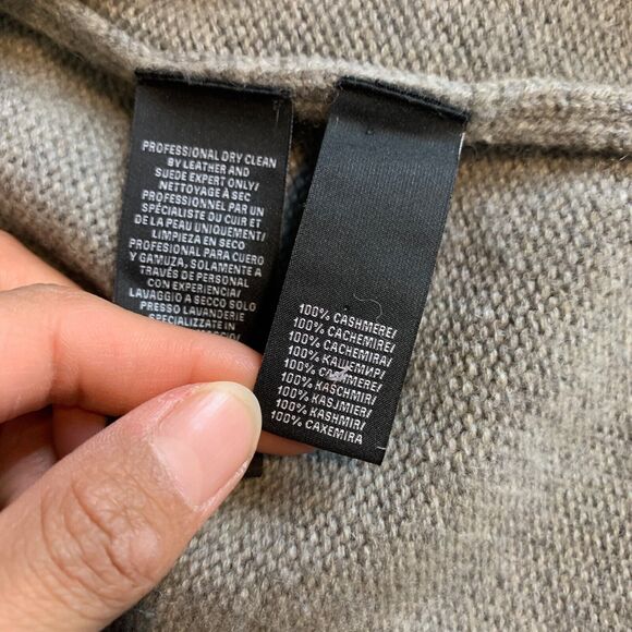 Ralph Lauren Cardigan Womens S Small Gray Cashmere Oversized Longline Open Front - Picture 8 of 12